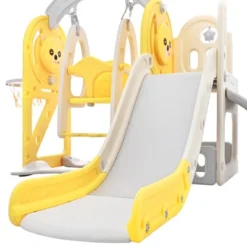 5-in-1 Kids Slide, Playground Freestanding Climber And Toddler Slide Swing Playset With Basketball Hoop - ModernLuxe -LITTLE TIKES Shop GUEST 18d352e3 2d08 4bce bced 2ef2282e6e7e