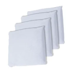 Regulation Sized Cornhole Bag Set- Durable Canvas Bags With Moisture Proof Plastic Lining For Kids And Adults By Toy Time (8 Pack, Blue/White)