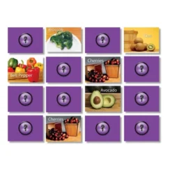 Stages Learning Materials Photographic Memory Matching Game, Fruit & Vegetables