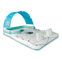 Comfy Floats No Inflate Sun Bed Water Lounger Pool Float With Pillow, Blue & Comfy Floats 13 Foot Misting Party Platform Inflatable Summertime Float -LITTLE TIKES Shop GUEST 1904201d 0aa5 4ab1 9d11 88136634a8e8