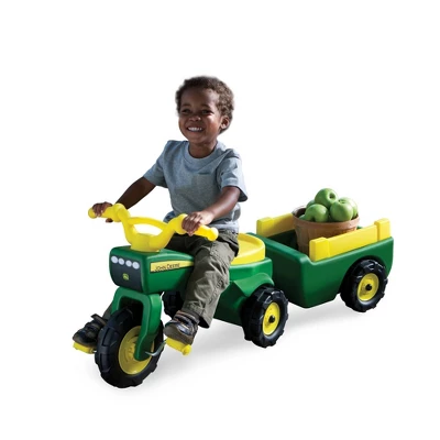 John Deere Trike & Wagon Set - Green 1 John Deere Trike & Wagon Set - Green
