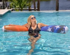 PoolCandy Inflatable Giant Stars & Stripes Outdoor Pool Noodle Ultra Durable Sun Tan Fun Great For Pools, Lakes And More
