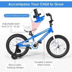 Babyjoy 16'' Kids Bike Bicycle W/ Training Wheels For 5-8 Years Old Girls Boys -LITTLE TIKES Shop GUEST 1a462c86 86fc 4101 a76c 96b0eb643283