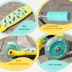 Aosom Kick Scooter For Kids, Foldable Children's Scooter With 3 Wheels, Adjustable Height, And Flashing LED For Boys And Girls 11 Aosom Kick Scooter For Kids, Foldable Children's Scooter With 3 Wheels, Adjustable Height, And Flashing LED For Boys And Girls -LITTLE TIKES Shop GUEST 1b4c8b84 517e 44c4 9130 95c8ca8ebab8