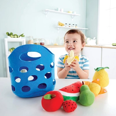 Hape Toddler Felt Fruit & Bread Baskets - Set Of 2 2 Hape Toddler Felt Fruit & Bread Baskets - Set Of 2 - Image 2
