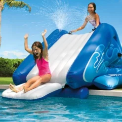 Intex 58849EP Kool Splash Inflatable Pool Water Slide And 2 Swimline 9078 Inflatable UFO Chairs For Pool, Lake, Or Ocean -LITTLE TIKES Shop GUEST 1d4025af ad6c 4108 9ba9 d6a43c47d37a