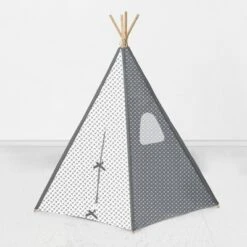 Bacati - Arrows Gray Play Tent For Kids/Toddlers, 100% Cotton Percale Fabric Cover -LITTLE TIKES Shop GUEST 1df7fe80 01a1 479f b69d 1014a3cc72bc