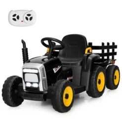 Costway 12V Kids Ride On Tractor With Trailer Ground Loader W/ RC & Lights RedPinkGreen -LITTLE TIKES Shop GUEST 1e727920 c301 4c60 bf3d a4f04f99c9a4