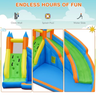 Costway Inflatable Water Slide Mighty Bounce House Jumper Castle W/ 480W Blower 5 Costway Inflatable Water Slide Mighty Bounce House Jumper Castle W/ 480W Blower - Image 5