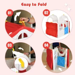 Costway Kids Cottage Playhouse Foldable Plastic Play House Indoor Outdoor Toy Portable -LITTLE TIKES Shop GUEST 1eed9876 71e7 4a88 8222 2e9b8ad7ab1b