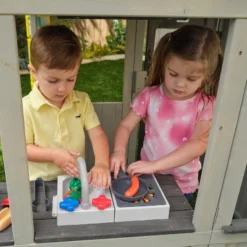 KidKraft Patio Party Wooden Outdoor Playhouse With Spinner Block Puzzle - 14pc -LITTLE TIKES Shop GUEST 1f3881b0 5140 40fa b233 4add4d236fec