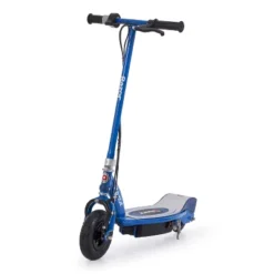 Razor E100 Kids Ride On 24V Motorized Powered Electric Kick Scooter Toy, Speeds Up To 10 MPH With Brakes, And Pneumatic Tires For Kids Ages 8+, Blue