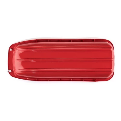 Lucky Bums Kids 48 Inch Single Person Plastic Snow Toboggan Sled For All Winter Conditions With Pull Rope For Children Ages 8 To 15, Red (2 Pack) 3 Lucky Bums Kids 48 Inch Single Person Plastic Snow Toboggan Sled For All Winter Conditions With Pull Rope For Children Ages 8 To 15, Red (2 Pack) - Image 3