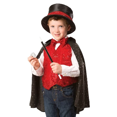 Melissa & Doug Magician Role Play Costume Set - Includes Hat, Cape, Wand, Magic Tricks 9 Melissa & Doug Magician Role Play Costume Set - Includes Hat, Cape, Wand, Magic Tricks - Image 9