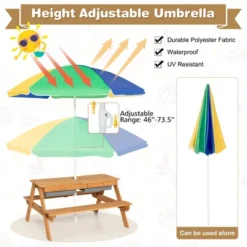 Costway 3-in-1 Kids Picnic Table Wooden Outdoor Sand & Water Table W/Umbrella Play Box Es 14 Costway 3-in-1 Kids Picnic Table Wooden Outdoor Sand & Water Table W/Umbrella Play Box Es -LITTLE TIKES Shop GUEST 21e998bc 8d05 40d6 8b24 9440d56d7154