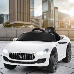 Costway 12V Maserati Licensed Kids Ride On Car W/ RC Remote Control Led Lights MP3 BluePinkWhite