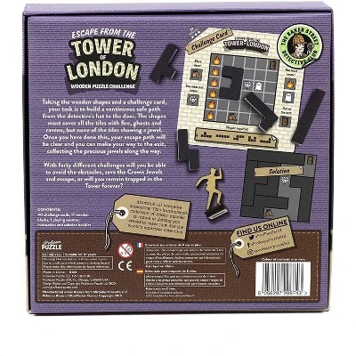 Professor Puzzle USA, Inc. Sherlock Holmes Escape From The Tower Of London Wooden Puzzle Challenge 2 Professor Puzzle USA, Inc. Sherlock Holmes Escape From The Tower Of London Wooden Puzzle Challenge - Image 2