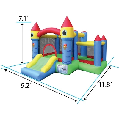 Pogo Bounce House Backyard Kids Deluxe 3 In 1 Castle Inflatable Bounce House With Slide 1 Pogo Bounce House Backyard Kids Deluxe 3 In 1 Castle Inflatable Bounce House With Slide