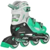 Roller Derby Kids' V-Tech 500 Adjustable Inline Skates - Mint/Green/White (6-9)