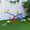 Outsunny Teeter Totter 4 Seat Outdoor Seesaw For Backyard Multiple Kids Playground Equipment Active Play