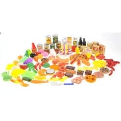 Link 130 Pcs Deluxe Pretend Play, Food Assortment Set, Plastic Grocery And Pantry Items
