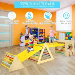 Costway 5 In 1 Toddler Playing Set Kids Climbing Triangle & Cube Play Equipment 12 Costway 5 In 1 Toddler Playing Set Kids Climbing Triangle & Cube Play Equipment -LITTLE TIKES Shop GUEST 247c76b0 7597 4793 836e c87ffc861d7e