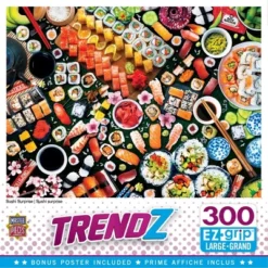 LITTLE TIKES Shop 29 MasterPieces 300 Piece EZ Grip Jigsaw Puzzle - Sushi Surprise - 18"x24"