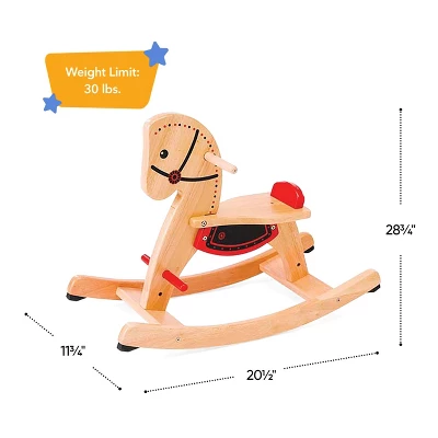 Hearthsong Grow With Me™ Toddler's Wooden Rocking Horse With Removable Side Guardrails And Rubber Stoppers 2 Hearthsong Grow With Me™ Toddler's Wooden Rocking Horse With Removable Side Guardrails And Rubber Stoppers - Image 2