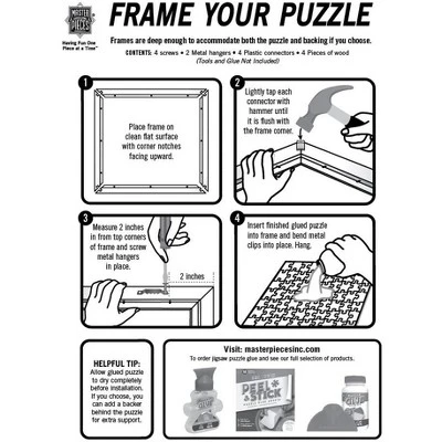 MasterPieces Puzzle Accessories - Natural Wood 300 To 750 Piece Puzzle Frame, 18"x24" 1 MasterPieces Puzzle Accessories - Natural Wood 300 To 750 Piece Puzzle Frame, 18"x24"