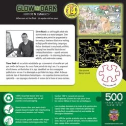MasterPieces Inc Afternoon At The Park 500 Piece Hidden Images Glow In The Dark Jigsaw Puzzle