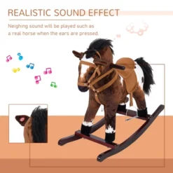Qaba Kids Metal Plush Ride-On Rocking Horse Chair Toy With Realistic Sounds - Dark Brown/White 9 Qaba Kids Metal Plush Ride-On Rocking Horse Chair Toy With Realistic Sounds - Dark Brown/White -LITTLE TIKES Shop GUEST 26b18b82 0451 4799 b0f7 39d59d590321