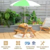 Babyjoy 3-in-1 Kids Picnic Table Outdoor Water Sand Table W/ Umbrella Play Boxes
