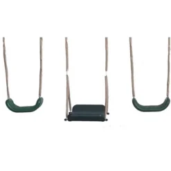 XDP Recreation Crestview Outdoor Play Kids Backyard Playset Swing Set With 2 Swings, Slide, Stand N Swing, Fun Glider, & See Saw, Ages 3 To 8