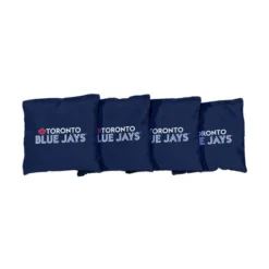 MLB Toronto Blue Jays Corn-Filled Cornhole Bags Dark Blue - 4pk