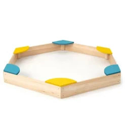 Costway Outdoor Wooden Sandbox With Seats Backyard Bottomless Sandpit For Kids Aged 3+ -LITTLE TIKES Shop GUEST 289a68b6 fbaf 4c14 8fda 067bb3682055