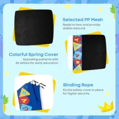 Costway 36" Kids Square Trampoline Indoor Outdoor Rebounder W/Foam Handrail Alphabet Pad -LITTLE TIKES Shop GUEST 289b58ab 1fb3 46e7 9d74 d072d1f51b71