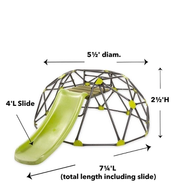 HearthSong Climbing Dome And Play Set With 4' Slide, Dome 7_'L X 5_'W X 2_'H, Holds Up To 175 Lbs. 2 HearthSong Climbing Dome And Play Set With 4' Slide, Dome 7_'L X 5_'W X 2_'H, Holds Up To 175 Lbs. - Image 2