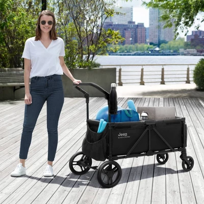 Jeep Evolve Stroller Wagon By Delta Children - Black 3 Jeep Evolve Stroller Wagon By Delta Children - Black - Image 3