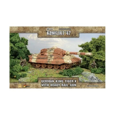 German King Tiger-X With Heavy Rail Gun Miniatures Box Set 1 German King Tiger-X With Heavy Rail Gun Miniatures Box Set