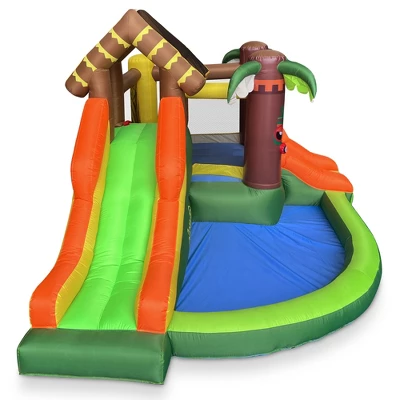 Cloud 9 Bounce House, Jungle Theme, With Blower - Inflatable Bouncer With Two Slides, Jumping Area, And Ball Pit 4 Cloud 9 Bounce House, Jungle Theme, With Blower - Inflatable Bouncer With Two Slides, Jumping Area, And Ball Pit - Image 4