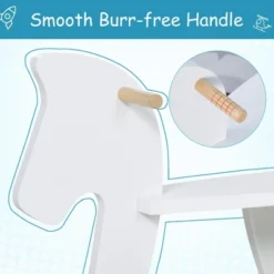 Qaba Wooden Rocking Horse Toddler Baby Ride-on Toys For Kids 3-6 Years With Classic Design & Solid Workmanship -LITTLE TIKES Shop GUEST 2b64da07 e151 4cc8 b641 09fad1d4f86a