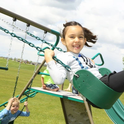 Lifetime Playset Climb And Slide Swing Set - Earthtone 15 Lifetime Playset Climb And Slide Swing Set - Earthtone - Image 15