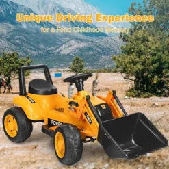 Costway Kids Ride On Excavator Digger 6V Battery Powered Tractor W/Digging Bucket Yellow -LITTLE TIKES Shop GUEST 2bc34a81 fbc3 4cfd b2be 7ff41cf57905