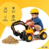 Toy Tractors For Kids – Ride On Excavator Includes Helmet With Rocks - Ride On Tractor Pretend Play - Toddler Tractor Construction Truck -Play22usa