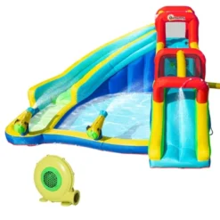 Outsunny 5-in-1 Inflatable Water Slide Kids Bounce House Water Park Includes Trampoline Slide Water Pool Cannon Climbing Wall With Carry Bag -LITTLE TIKES Shop GUEST 2d67e4cc d4af 4c4c 8314 2720dbe48423