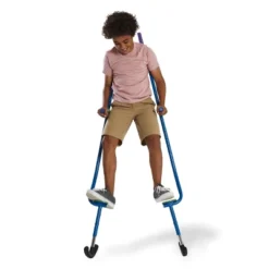 HearthSong Adjustable Ergonomic Amazing Feats Kids Stilts With Treaded Foot Rests, Arced Feet, And Foam Handles, Blue -LITTLE TIKES Shop GUEST 2d6d9d71 f4d6 4c8d bd3f 417683fb6e4e