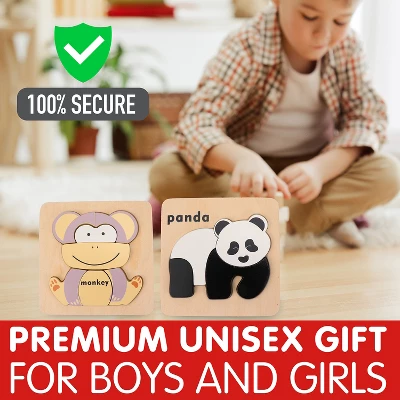 Leo & Friends Wooden Zoo Animal Puzzle Kit For Boys And Girls 4 Leo & Friends Wooden Zoo Animal Puzzle Kit For Boys And Girls - Image 4