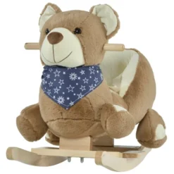 Qaba Kids Ride-On Rocking Horse Toy Bear Style Rocker With Fun Music & Soft Plush Fabric For Children 18-36 Months -LITTLE TIKES Shop GUEST 2e6e56a7 1518 4540 91f8 dc05c8fef1f9
