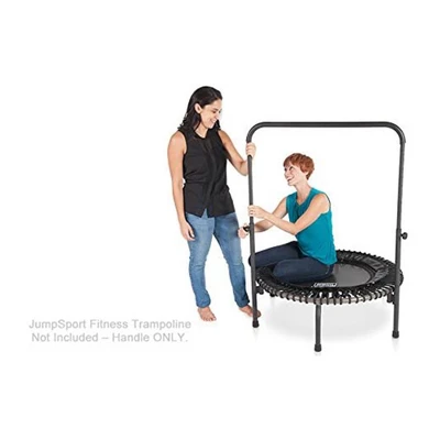 JumpSport Handle Bar Accessory For 39 Inch Arched Leg Fitness Trampolines With 6 Adjustable Height Settings And Soft Flush Fit, Black 2 JumpSport Handle Bar Accessory For 39 Inch Arched Leg Fitness Trampolines With 6 Adjustable Height Settings And Soft Flush Fit, Black - Image 2