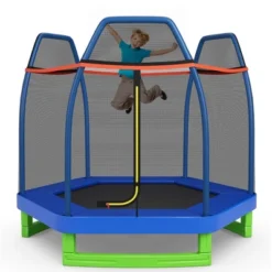 Costway 7FT Kids Trampoline Outdoor Indoor Recreational Bounce Jumper ASTM Approved -LITTLE TIKES Shop GUEST 2fdaa51d db5f 4ec3 a59d d18b848af2e2